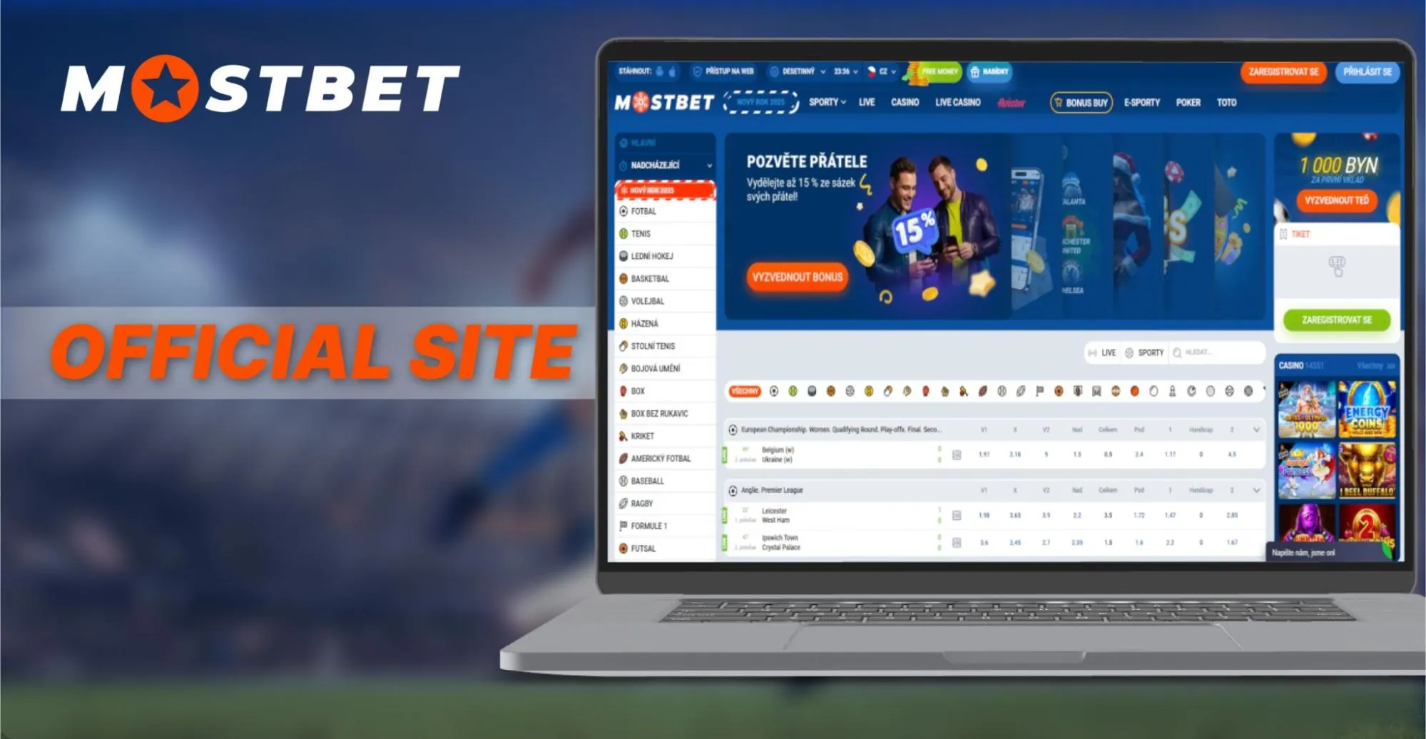 Mostbet je hlavním partnerem DCINY
