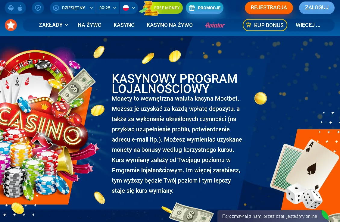 Program lojalnościowy Mostbet dla stałych graczy